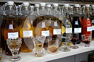 Food market: handmade herb vinegars