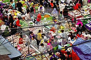 Food market, Java, Indonesia photo
