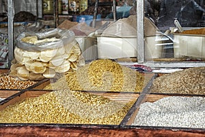 Food in a Market souk in Fes, Morocco.