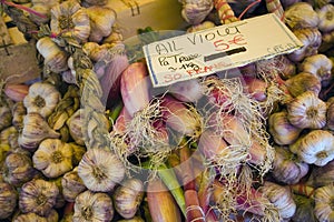 Food at market stall