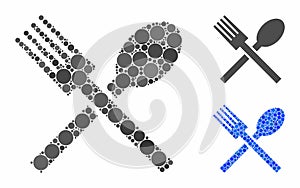 Food Mosaic Icon of Spheric Items