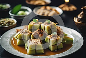 food mubarak served Indonesia indonesian Eid Ketupat various special menu Traditional