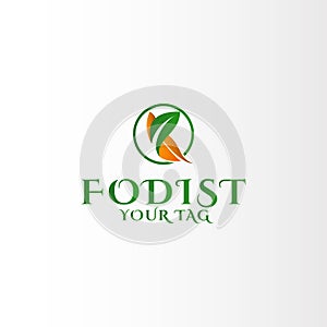 Food nutrition, foodies vector logo