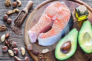 Food with Omega-3 fats photo