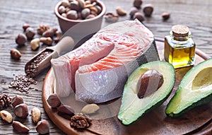 Food with Omega-3 fats photo