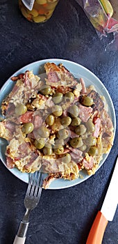 Food omlette cuisine romanian