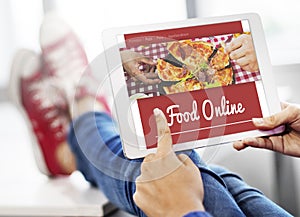 Food Order Pizza Online Internet Concept