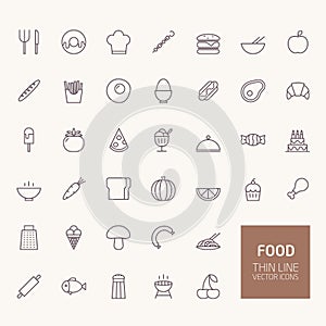 Food Outline Icons