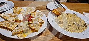 Food pasta Italian table plate healthy dinner lunch closeup outing tasty fest