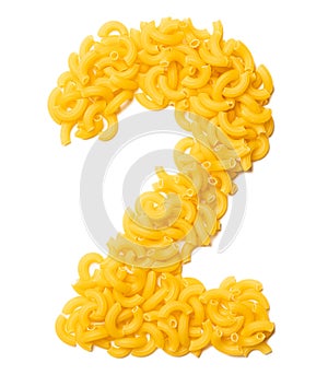 Food pattern made from macaroni tubes.