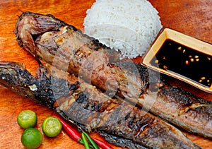 Food from the Philippines, â€œSinugbang Hitoâ€ , grilled catfish