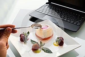 Food photo delivery business blog concept