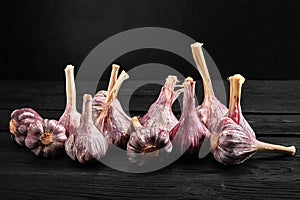 Food photo of red on dark wooden background, side view. Organic and fresh. Healthy eating. Vitamins and antioxidants.