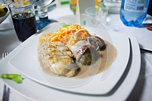 Food plate served at event