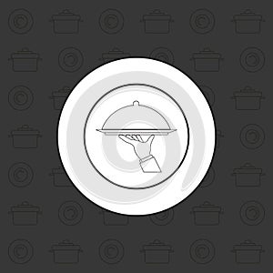 food platter with lid emblem image