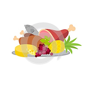 Food Platter vector illustration