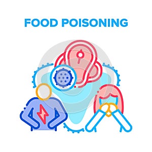 Food Poisoning Vector Concept Color Illustration