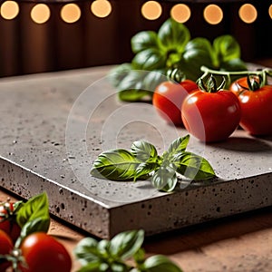 Food preparation, fresh vegetarian ingredients for italian meal