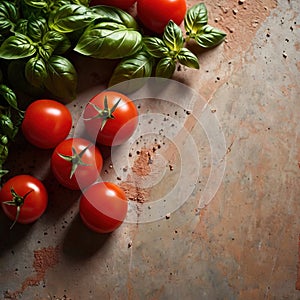 Food preparation, fresh vegetarian ingredients for italian meal