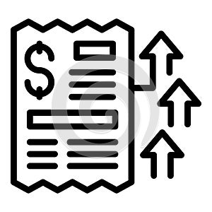 Food price hike icon outline vector. Farming shortage