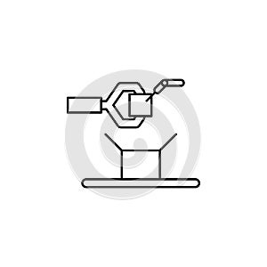 Food processing industry icon. Automated line confectionery. Vector illustration in modern style