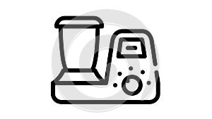 food processor black icon animation