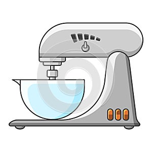 Food processor icon. Vector illustration on white background.