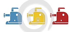Food processor icon on white background, vector illustration