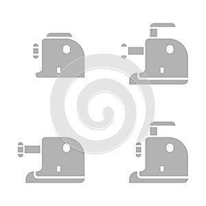 Food processor icon on white background, vector illustration