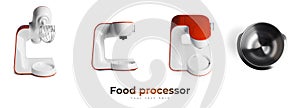 Food processor isolated on a white background.