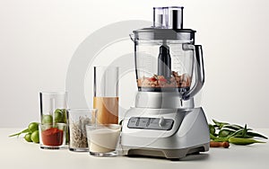 Food Processor Isolated on White -Generative Ai