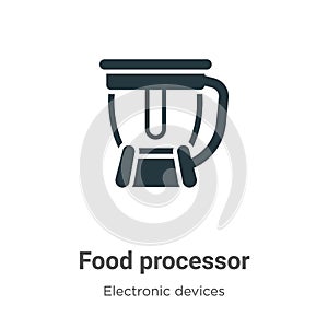 Food processor vector icon on white background. Flat vector food processor icon symbol sign from modern electronic devices