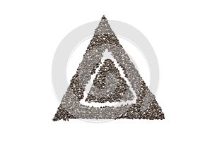 Food pyramid from chia seeds