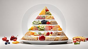 Food pyramid turn into pie chart