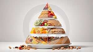 Food pyramid turn into pie chart