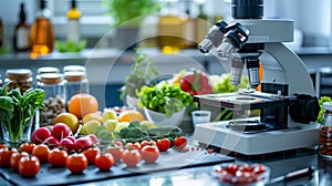 food quality analysis, in a food quality lab, technology and equipment are used to analyze nutrients, contaminants, and photo