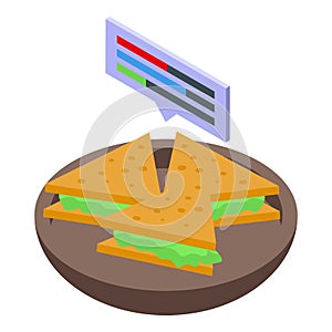 Food raiting icon isometric vector. Safety critic
