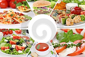 Food restaurant menu collection collage meal eating meals