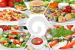 Food restaurant menu collection collage meal meals