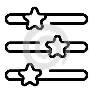 Food review icon outline vector. Safety inspection