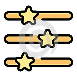 Food review icon vector flat