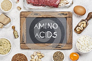 Food rich of amino acids photo