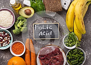 Food rich in folic acid