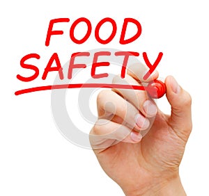 Food Safety Handwritten With Red Marker