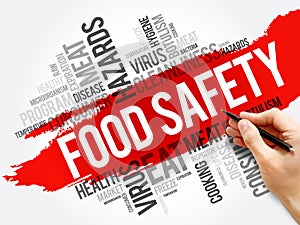 Food Safety word cloud collage, concept