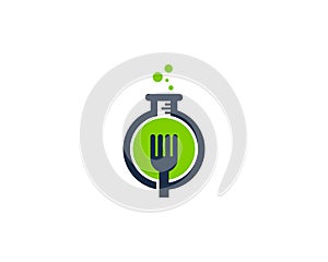 Food Science Lab Icon Logo Design Element