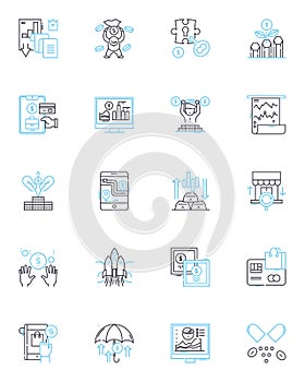 Food Science linear icons set. Nutrition, Microbiology, Fermentation, Sensory, Preservation, Packaging, Processing line