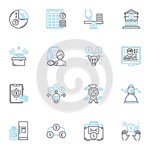 Food Science linear icons set. Nutrition, Microbiology, Fermentation, Sensory, Preservation, Packaging, Processing line