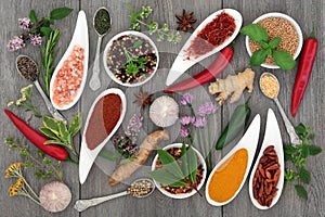 Food Seasoning with Herbs and Spices