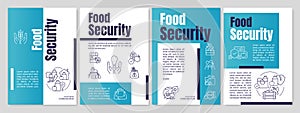 Food security blue brochure template